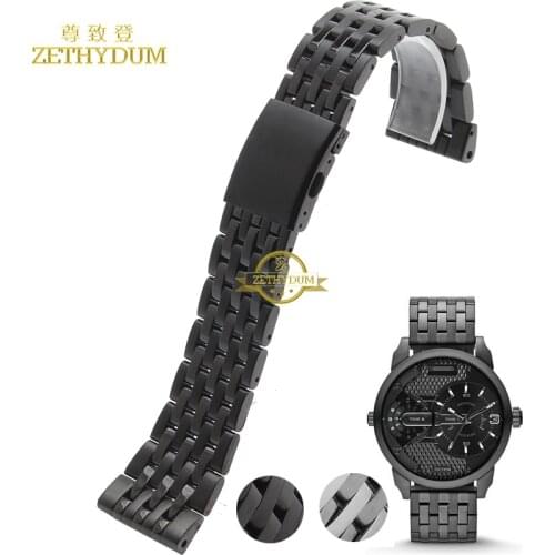 Stainless steel bracelet solid metal watchband 24 26 28 30mm wristwatches band for DZ7263 DZ7330 DZ4358 watch strap