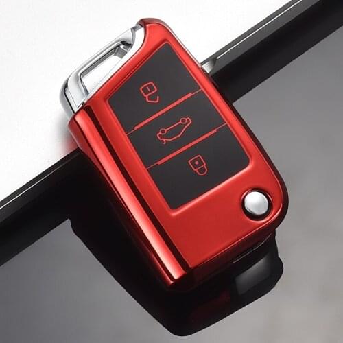 Carbon Filber Car Key Case Cover For Suitable for Volkswagen Tukai Lingdu Song Exploration Yue Tuguan LSagitar Key Set Buckle