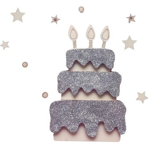 Wooden Happy Birthday Party Decoration Cake Topper Background Wall Ornament Prop Q9QB