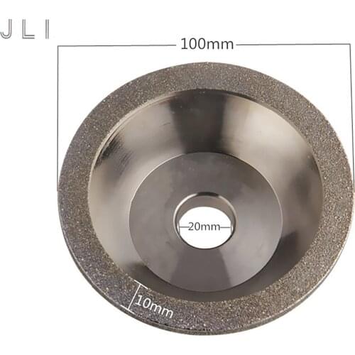 JLI 100mm 60/80/100/120/150/180/240/400 Diamond Grinding Wheels Grain Cutting Disc Bowl Type Saw Blade Grinding Abrasive Tools