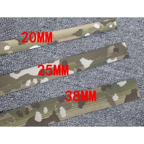 Military Camouflage Double-sided Jacquard Ribbon MOLLE Strap DIY Accessories Tape 2 Meters Long Bandwidth Optional