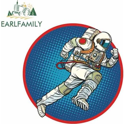 EARLFAMILY 13cm x 13cm for Pop Art Astronaut Funny Car Stickers Bumper RV VAN Fine Decal JDM Vinyl Car Accessories Cartoon