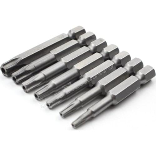 7Pcs 1/4 Inch Magnetic Pentacle Star Head Screwdriver Bits Pentalobe Electric Screwdriver Bit 50mm Length