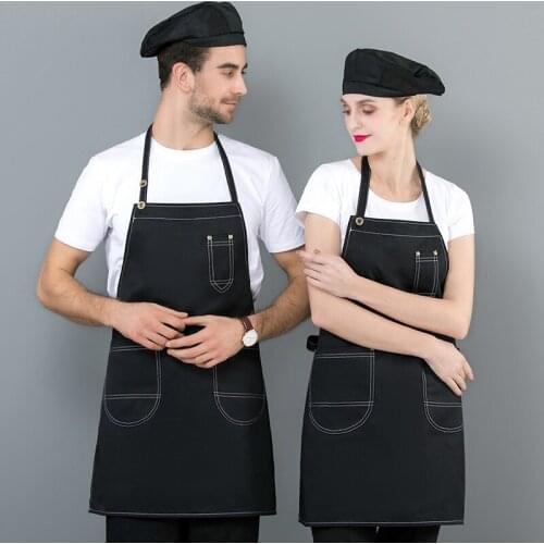 Apron custom Korean fashion men and women printing logo denim