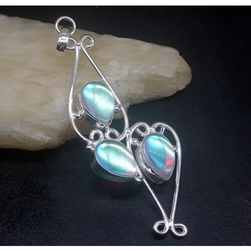 Gemstonefactory Jewelry Big Promotion 925 Silver Gushing Colorful Topaz Perfect Women Ladies Gifts Necklace Pendant 0766