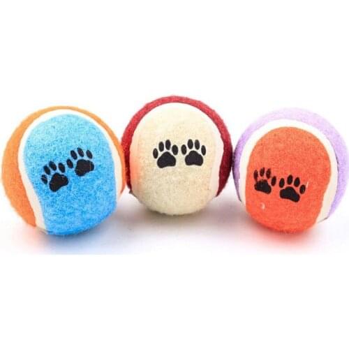 Interactive Cat Toys Ball Pet Supplies Play Chewing Rattle Scratch Rubber Training Attract Entertain 6.5cm Tennis Ball Cat Ball