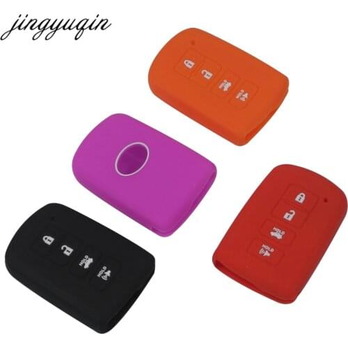 Jingyuqin 30pcs/lot For Toyota Camry RAV4 Avalon Corolla Altis 4 Button Remote Silicone Case Smart Key Cover