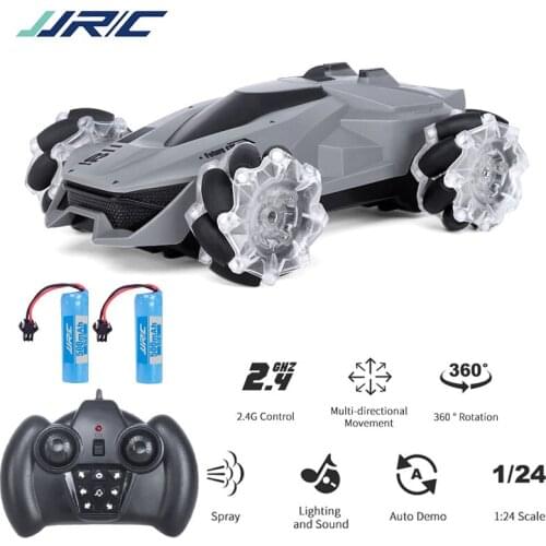 JJRC Q92 Twist Car RC Stunt 1:24 2.4G 4WD 360 Degree Flip Night Glare Effect Tire Effect Simulation Spray Dynamic Models Toy Boy