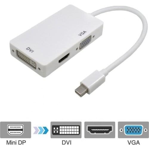 Mini displayport DP Thunderbolt to DVI VGA HDMI-compatible Converter Adapter cable for iMac Mac-Mini Pro Air Book TO Monitor TV