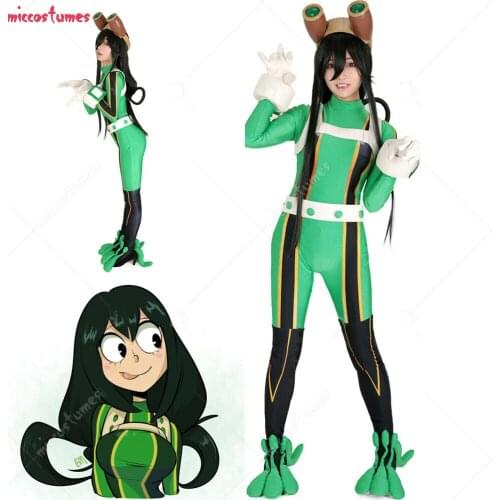My Hero Academia Froppy Tsuyu Asui Cosplay Jumpsuit Costume Fighting Suit