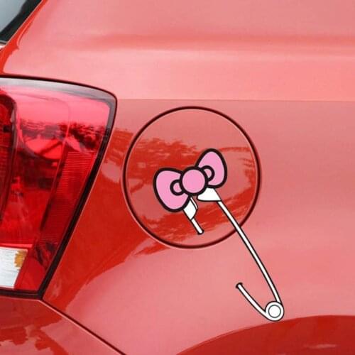 Fuel Tank Cap pink cat bow Car Stickers Automobiles Car Styling Carro Accessories Autos Adesivo Car Decals Voiture Pegatinas