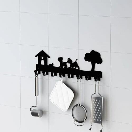 Hook Behind The Door Nail-free Clothes Hook Rack Strong Adhesive Seamless Cartoon Hook Bathroom Kitchen Hook