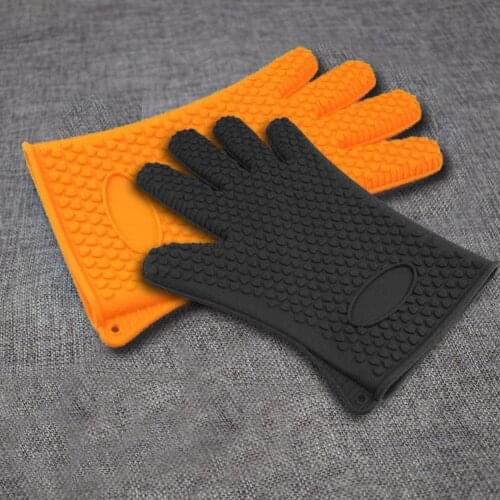 Kitchen Heat Resistant Silicone Glove Oven Pot Holder Baking BBQ Cooking Mitt