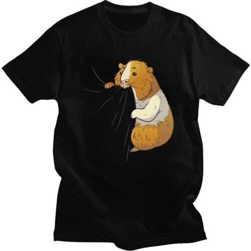 Fashion Guinea Pig Hungry Nabbling Pet Owner T Shirt Men Short-Sleeve Animal T-shirt Casual Tee Cotton Oversized Tshirts Gift