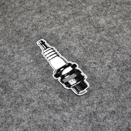 NO.S029 Waterproof Sparking Plug Locomotive Stickers Car Motorcycle Motorbike Automotive Stickers and Decals