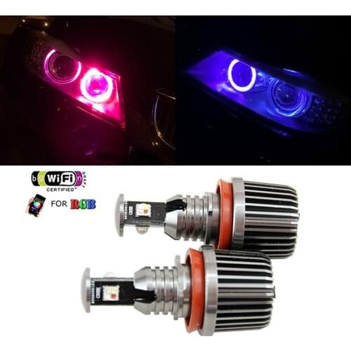 New Upgrade WIFI RGB H8 LED Marker Angel Eyes Light For BMW X5 E70 X6 E71 E90 E91 E92 M3 E89 E82 E87
