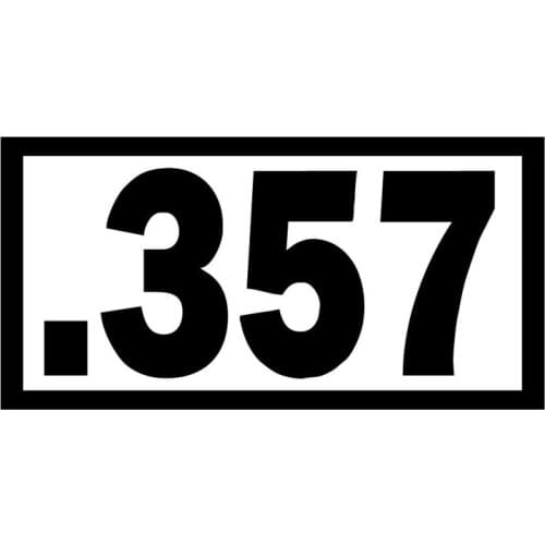 15X7.5CM .357 Originality Car Bumper Gun Magnum Ammo Home Security Vinyl Car Sticker S8-0074