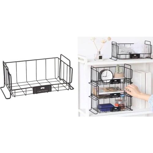 Wire Storage Basket, Small Metal Basket for Bathroom, Kitchen and Office