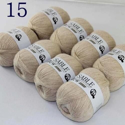 Sale Super Soft 8X50g Pure Sable Cashmere Wrap Shawls Hand Knit Wool Crochet Yarn Beige 243-15-8