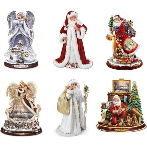 Christmas Tree Train Decorations Christmas Jesus Window Rotating Sculpture Stickers Kids Gift Decor Winter Home Decoration