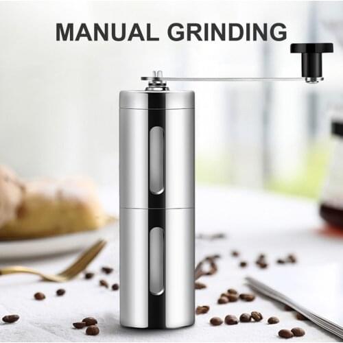 Hand Coffee Grinder Manual Coffee Portable Grinder Adjustable Ceramic Coffee Bean Mill Stainless Steel Kitchen Mills Tools