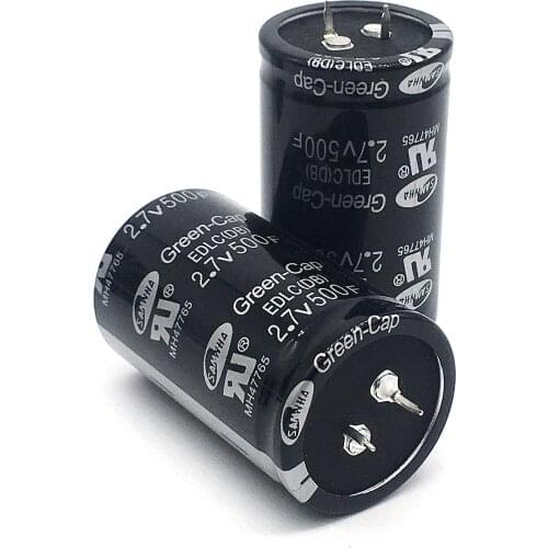 Super Farad Capacitor 2.7V 500F 60x35mm Vehicle Rectifier Low ESR Capacitor Ultracapacitor 2.7V500F 60x35mm 60x35 High Frequency