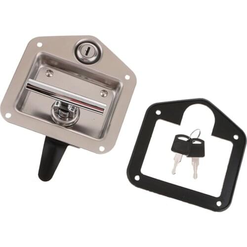 Waterproof Toolbox Lock Stainless Door Trailer RV Latch Handle Weld Screw Paddle Key Rubber Seal for Dust and Water Resistance