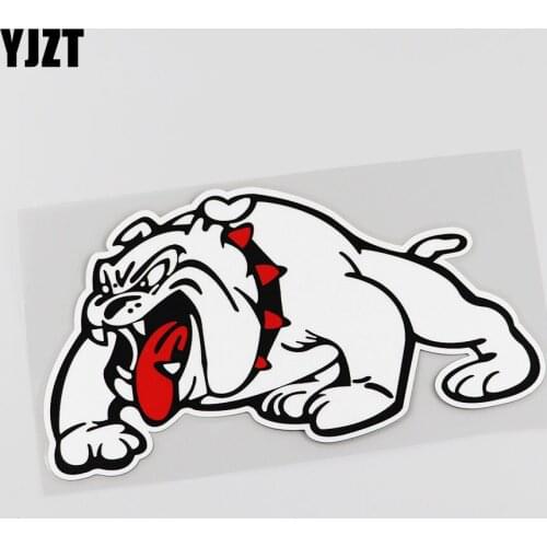 YJZT 16.7CMX9.3CM Interesting Decal Personalized Fierce Dog Dog Car Sticker 13B-0081