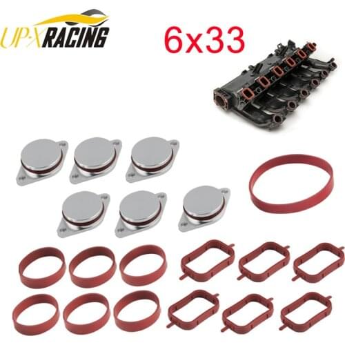 Swirl Flap Blanks Plate & Intake Inlet Manifold Gasket Seal For BMW M57 E39 E60 E46 E38 E53 E83 E65 E61 E70 E71 E92 X3 X5 X6