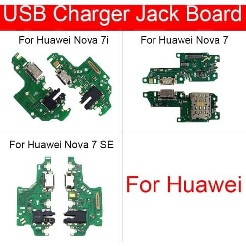 Charger USB Board For Huawei Nova 7 7I SE Usb Charging Port Dock Connector Flex Cable Ribbon Repair Replacement Parts