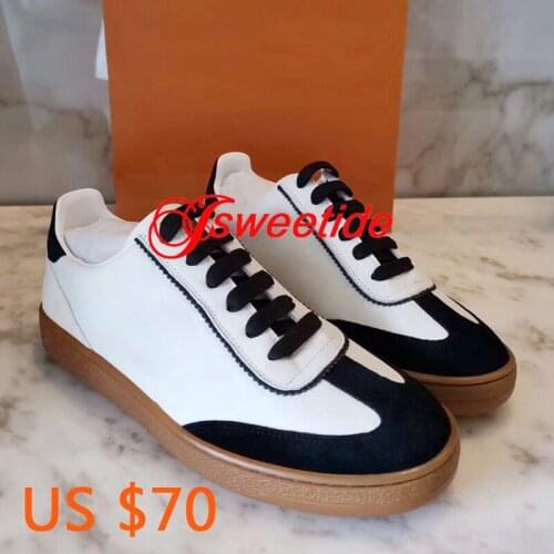 Women Casual Shoes White Platform Sneakers Lace-Up Sewing Brand Shoes for Women Color mixing Casual sneakers