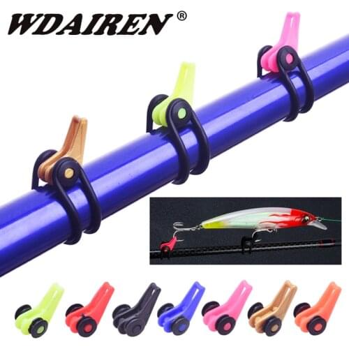 10pcs/Lot Plastic Rod Fishing Hook Secure Keeper Holder Lures Accessories Jig Hooks Safe Keeping For Bait Casting Tools