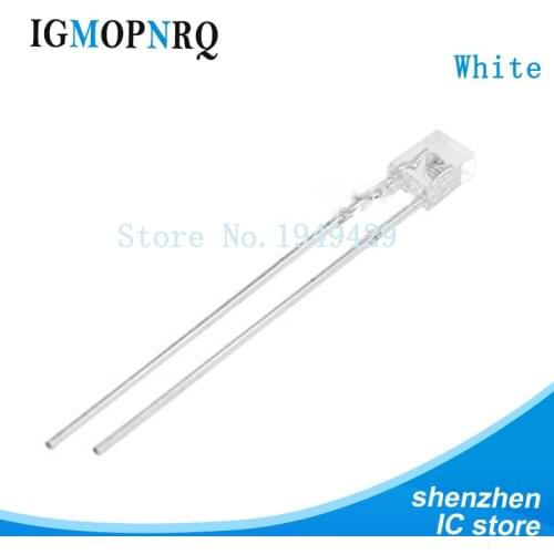 100PCS/LOT 2X3X4 Square LED Transparent White light-emitting diode 2*3*4mm LED Diode Water Clear White