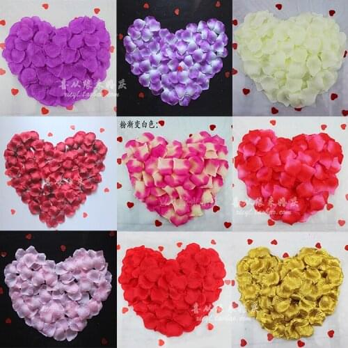 100Pcs/lot Silk Artificial Flower Rose Petals Wedding Party Decorations RD Valentines Day Decorative Flowers Wreaths