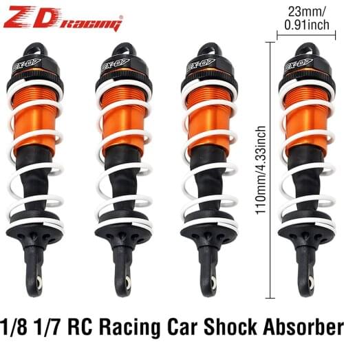 2PCS/4PCS Shock Absorber 110mm Damper Suspension 8501 for 1/8 1/7 ZD Racing EX07 JLB HSP EM HPI RC Racing Car