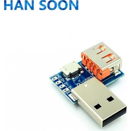 4 in 1 USB Converter USB Male to Female to Micro USB to 2.54mm 4P Terminal Adapter Module Voltage Date Converter Connector Board