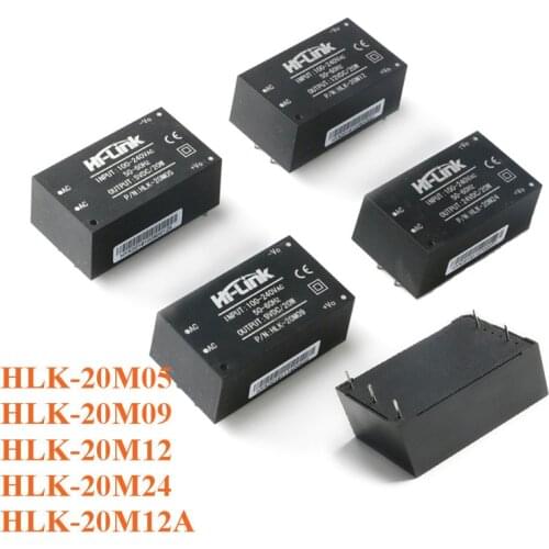 AC-DC Power Module Mini Isolation Switch 20W Power Supply Module AC to DC 220V to 5V 9V 12V 24V HLK-20M05 20M09 20M12 20M24