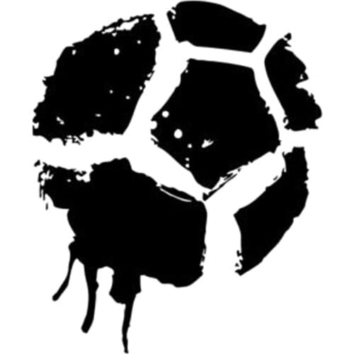 Car Stickers Cartoon Football Sports PVC Car Decoration Accessories Decals Creative Waterproof Sunscreen Black/white,15cm*12cm