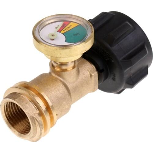 Propane Tank Gauge Gas Grill BBQ RV Pressure Adapter Meters Lever Indicator