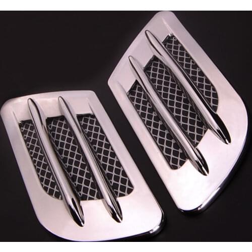 BBQ@FUKA 2pcs Car Side Air Flow Car Vent Fender Intake Grille Duct Decoration Sticker
