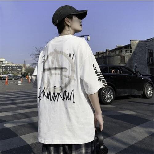 White Hip Hop T Shirt Men Chinese High Street T-shirt Harajuku Streetwear Tshirt Casual Short Sleeve Summer Tops Tshirts Male