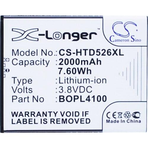 CameronSino for HTC Desire 326G 526 HTCD100LVWP BOPL4100 BOPM310 battery