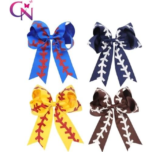 CN 10pcs/lot Cheer Bows Elegant Hair Bows With Clip Kids Girls Grosgrain Ribbon Hair Clip Hairgrips Headwear Hair Accessories