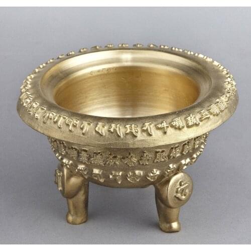 Smoke for furnace copper medicine for giving food censer pure copper furnace smoke fire puja for disc mantra wheel