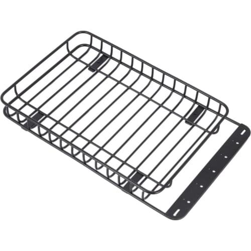 FBIL-Luggage Carrier Roof Rack with LED Light Bar Spare Tire Rack for RC Crawler Car Axial SCX10 90046 AXI03007 Traxxas TRX4