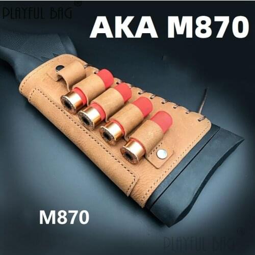 PB Playful bag AKA M870 decorative Cowhide stock bag Refitting CS accessory Soft bullet gun toys Tactical CS toys QF17S