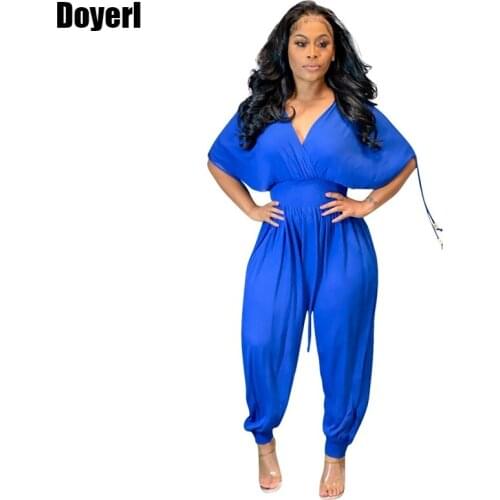 Elegant Summer Woman Jumpsuit and Bodysuit One Piece Outfit Baggy Harem Jumpsuit Women Pants Casual Rompers Womens Jumpsuit Sexy