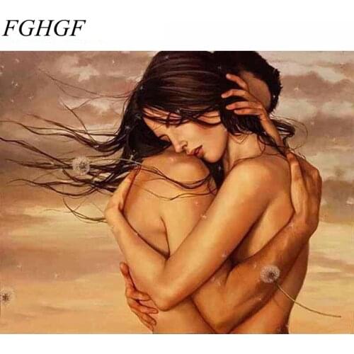 FGHGF Acrylic Picture Figure Painting Thinking Women DIY Painting By Numbers Wall Art Home Decor Paint On Canvas