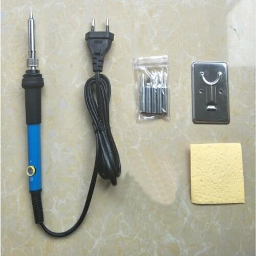 New Adjustable Temperature Electric Soldering Iron 220V 110V 60W Welding Solder Rework Station Heat Pencil 5pcs Tips Repair Tool