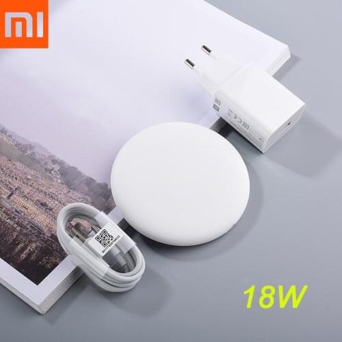 18W QI Charger Original Xiaomi USB C Adapter EU Plug Fit For Mi 11 10 9 Pro Mix 2S 3 Iphone 12 Pro Max X XS 8 Wireless Charger
